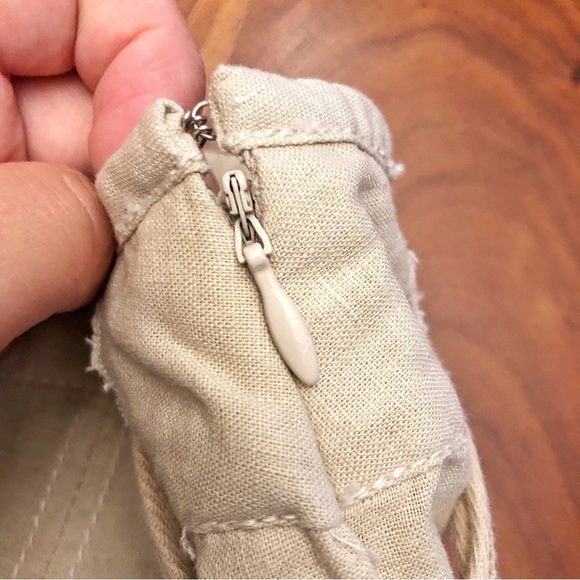 Dalia Collection Cream Beige Earthy Minimalist Boho Midi A Line Skirt. XL 12 - Picture 9 of 15